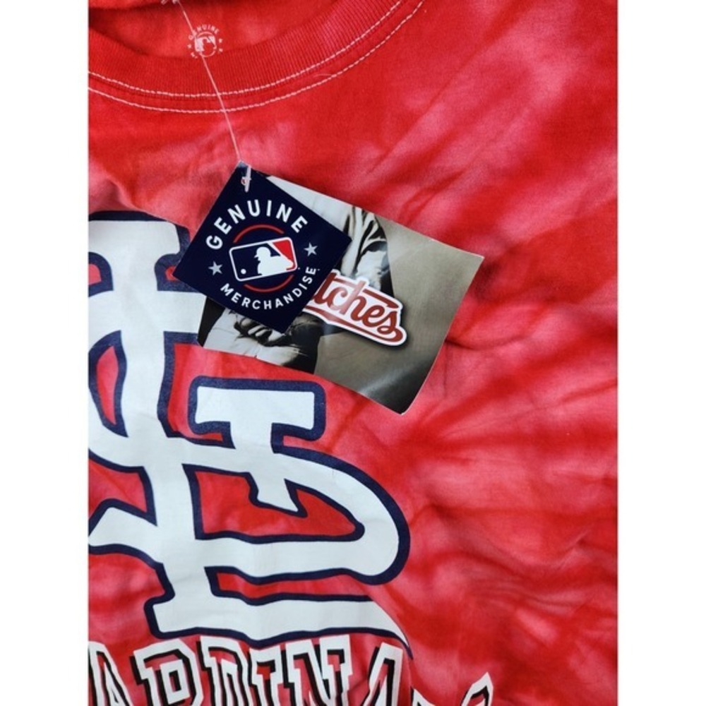 St Louis Cardinals MLB T Shirt XL Red Tie Dye Baseball Graphic Tee - Picture 6 of 9